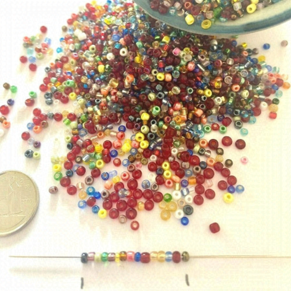 As Low as $2 ! Caribbean Jump Up Mix Rocaille Seed Beads 2 - 2.5mm 2oz 57g